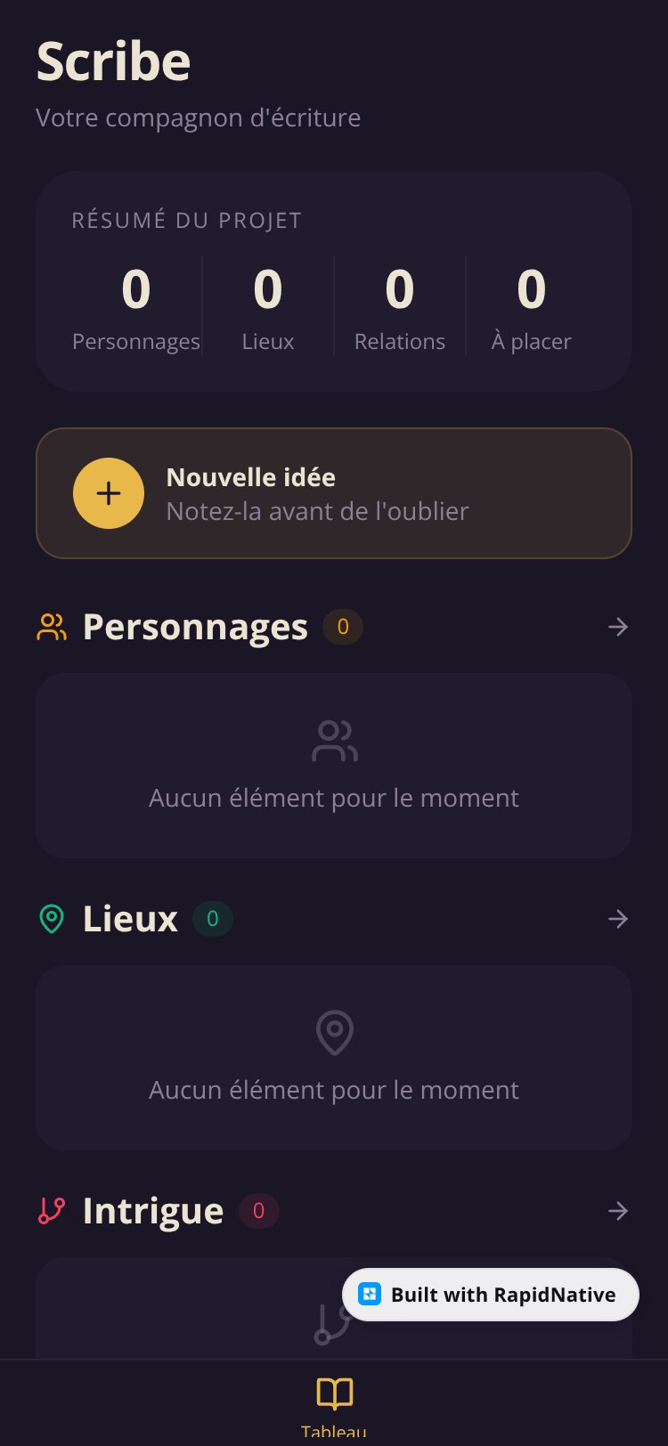 Scribe screen 1