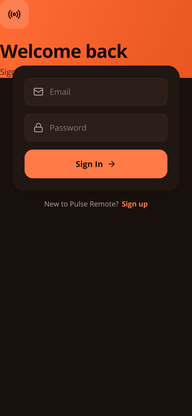 Pulse Remote screen 1