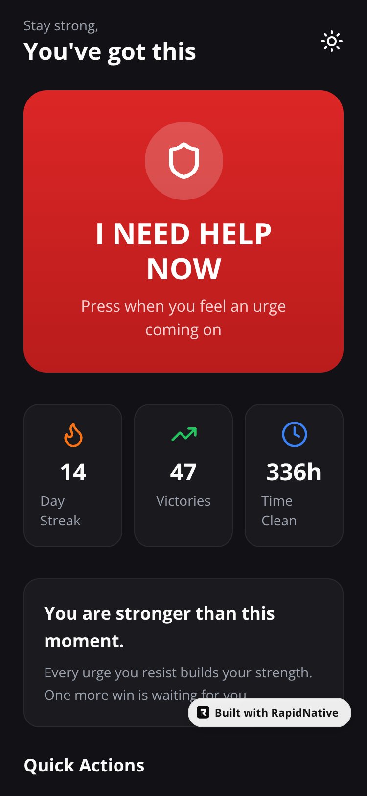 Recharge screen 1