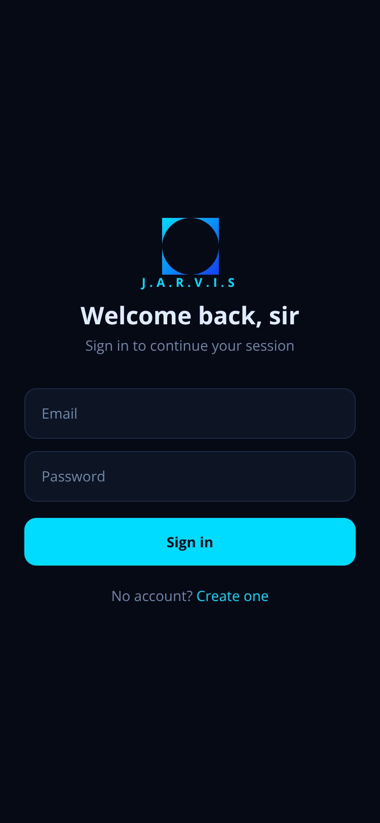 JARVIS screen 1