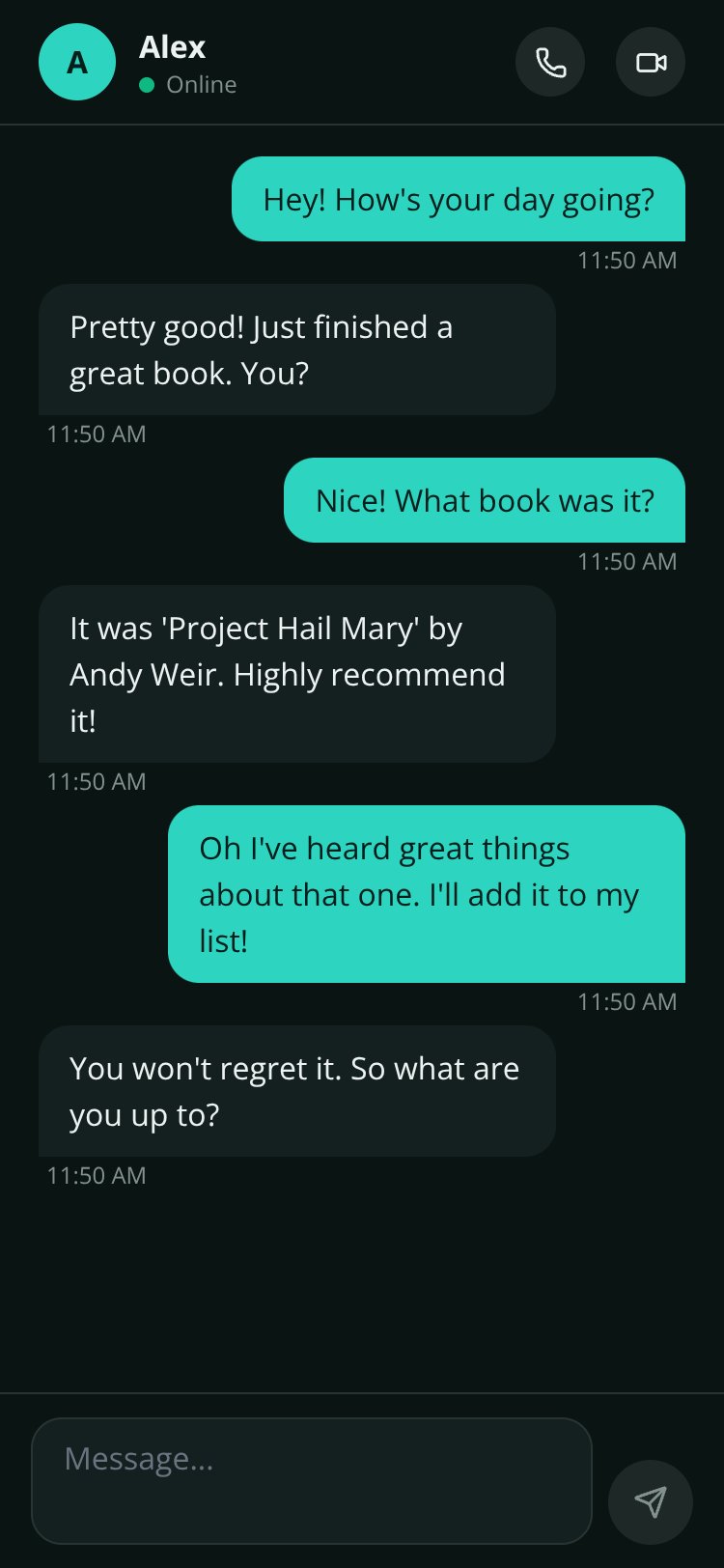 Chat screen 1