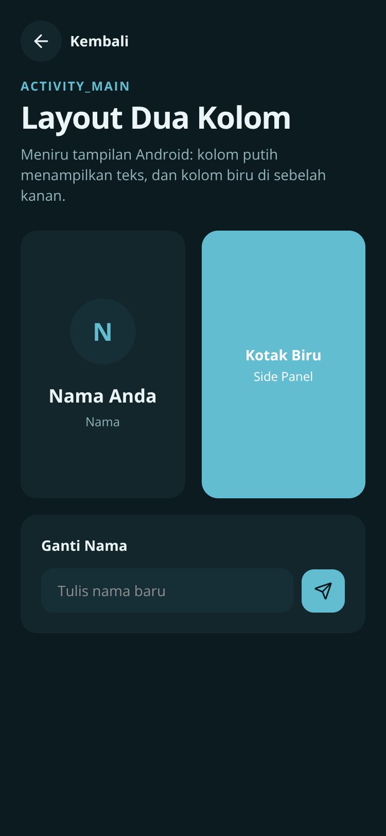 NamaLayout screen 1