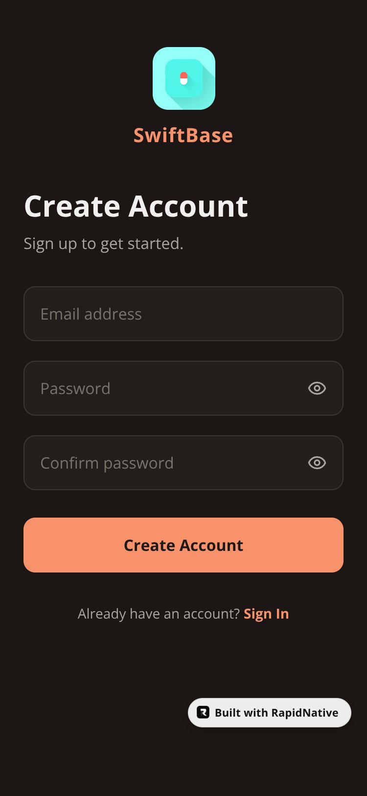 SwiftBase screen 2