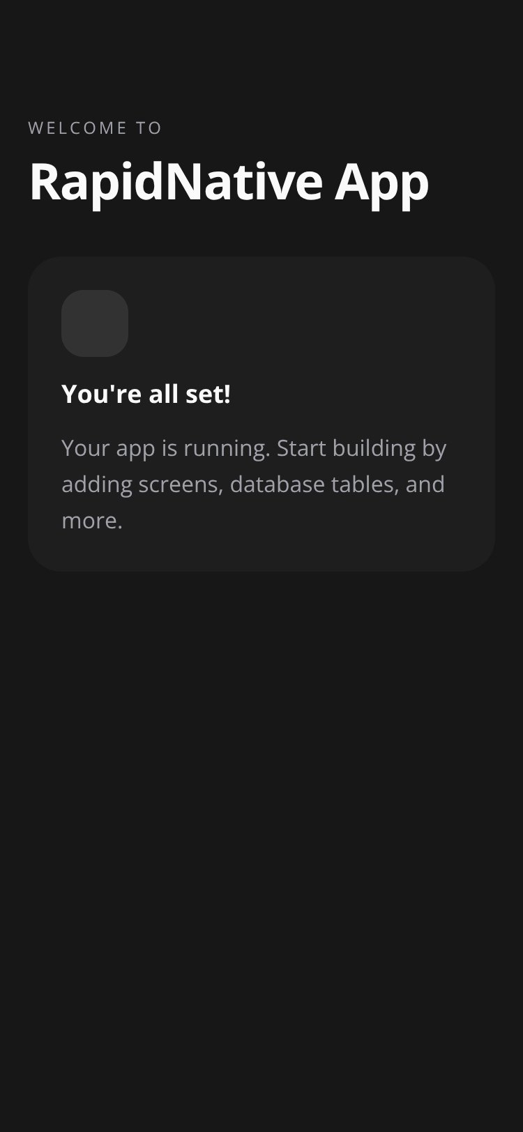 RapidNative App screen 1