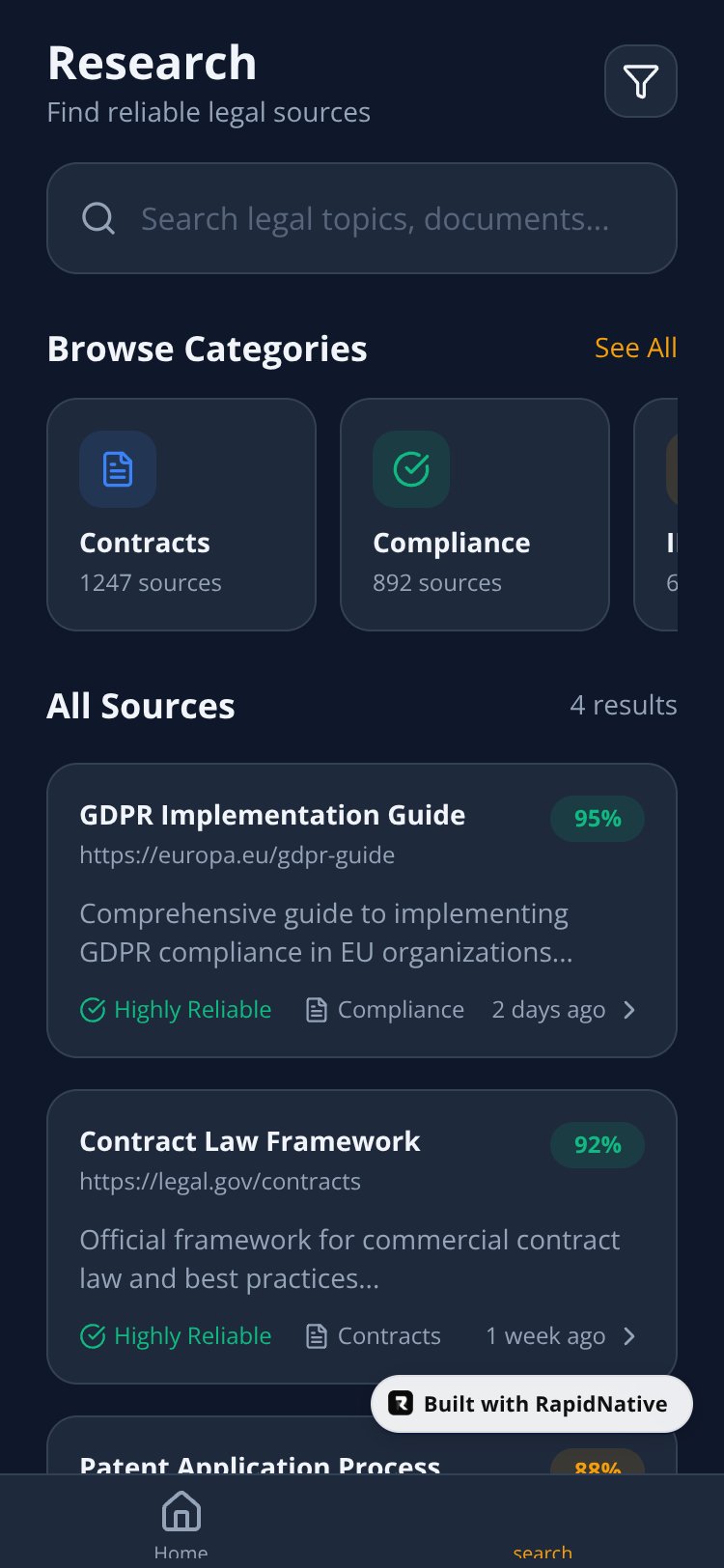 LegalAI screen 1