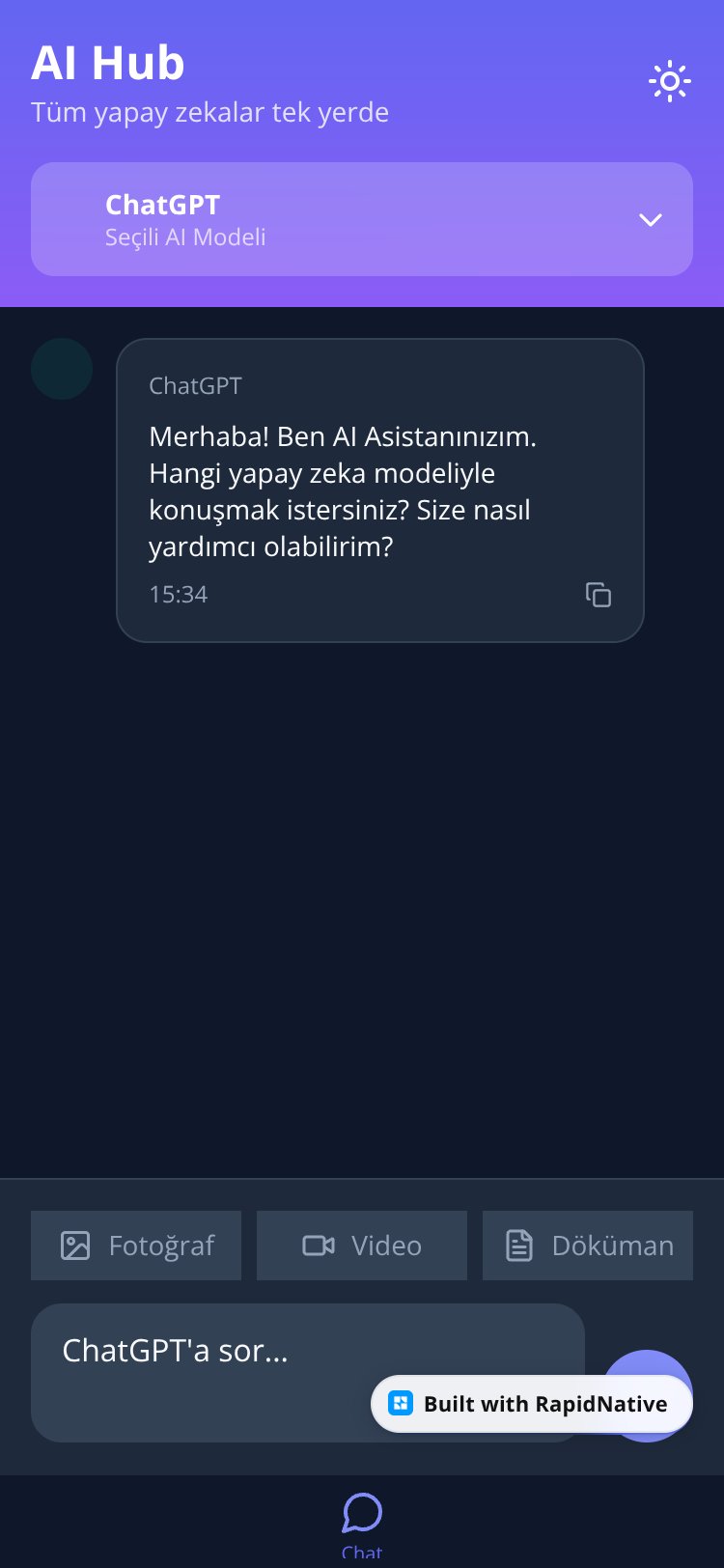 MultiAI Chatbot screen 1