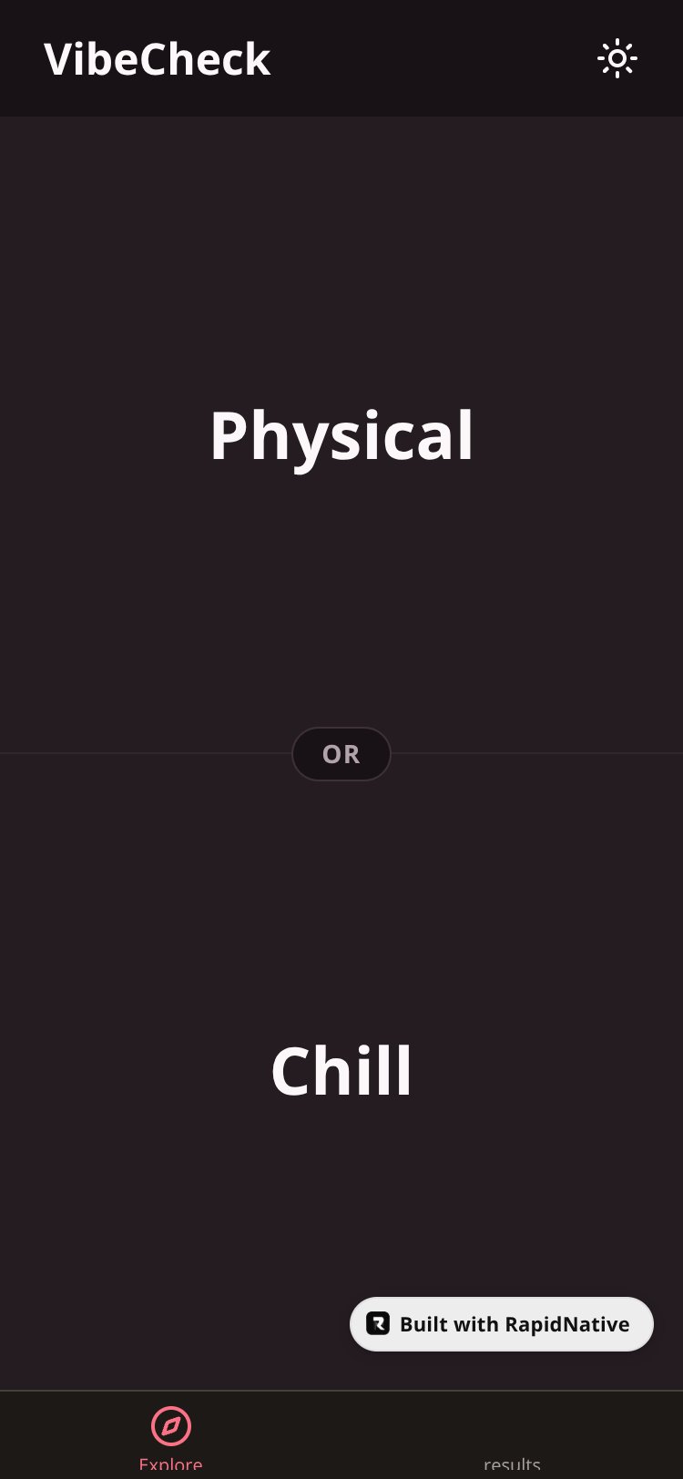 VibeCheck screen 3