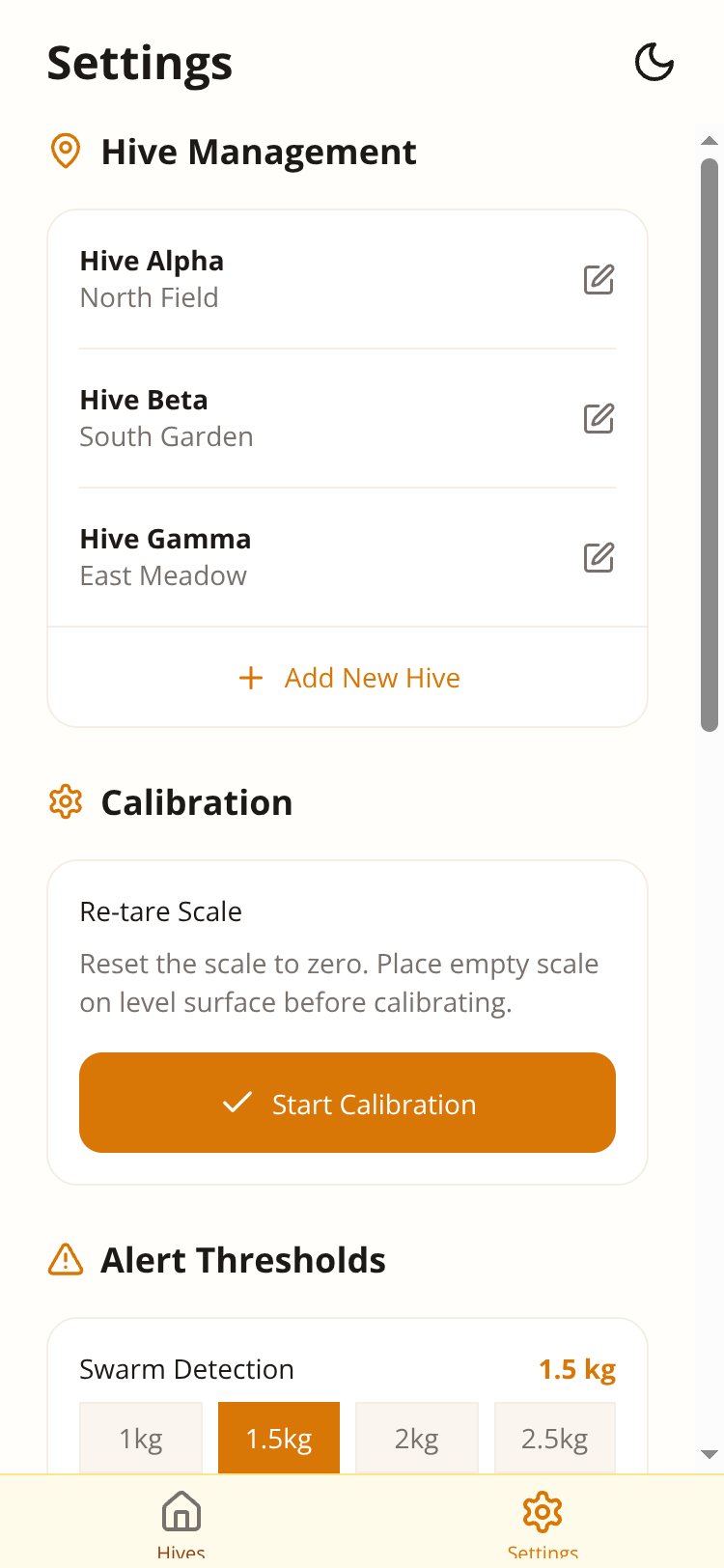 Beehive Scale screen 3