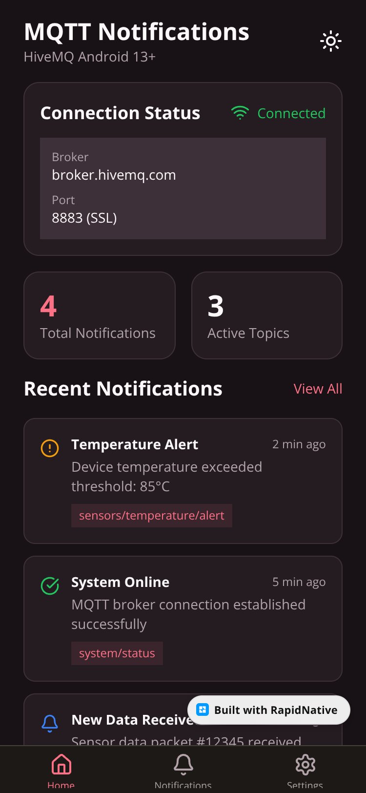 PushNotifier screen 3