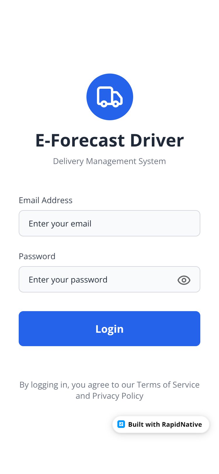 E-Forecast Driver screen 3