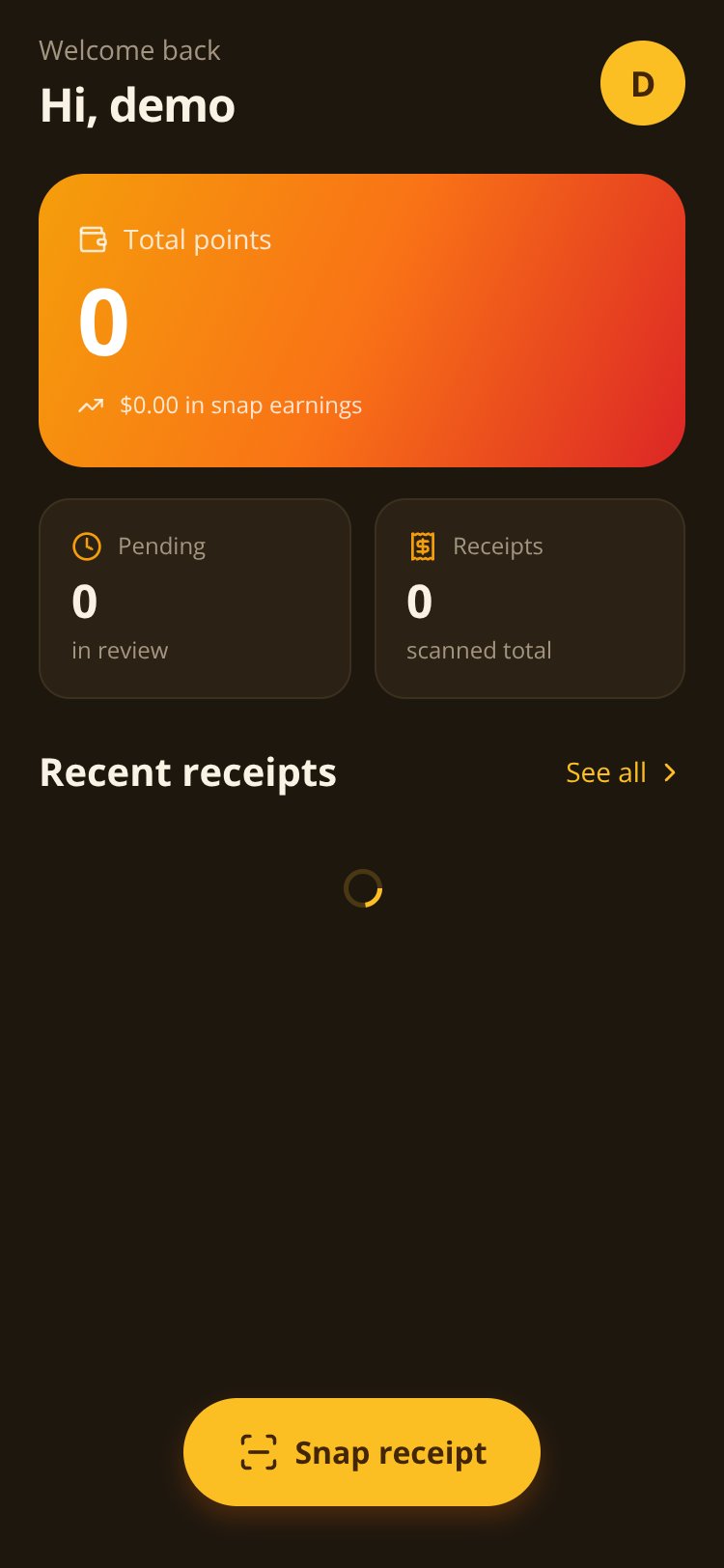 SnapReceipt screen 4