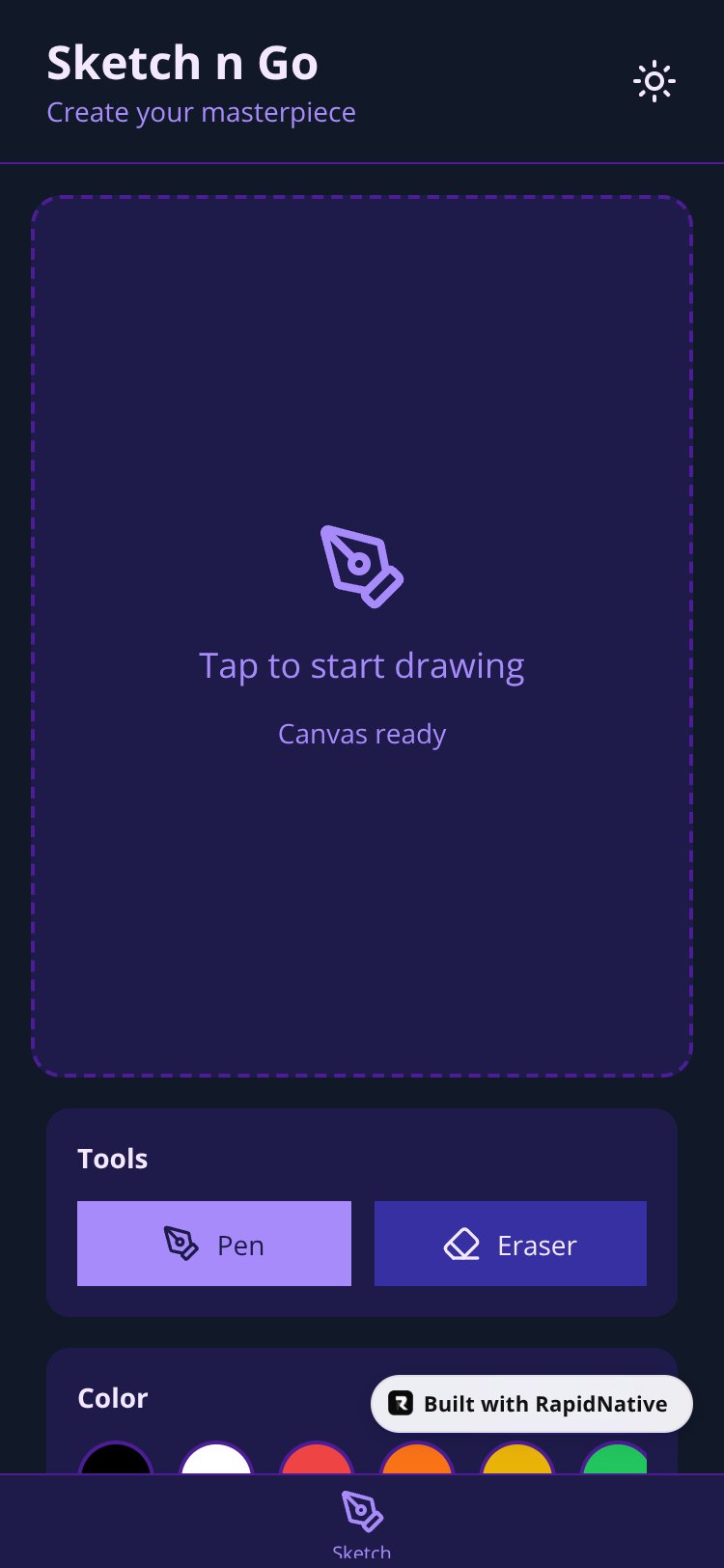 Sketch n go screen 1