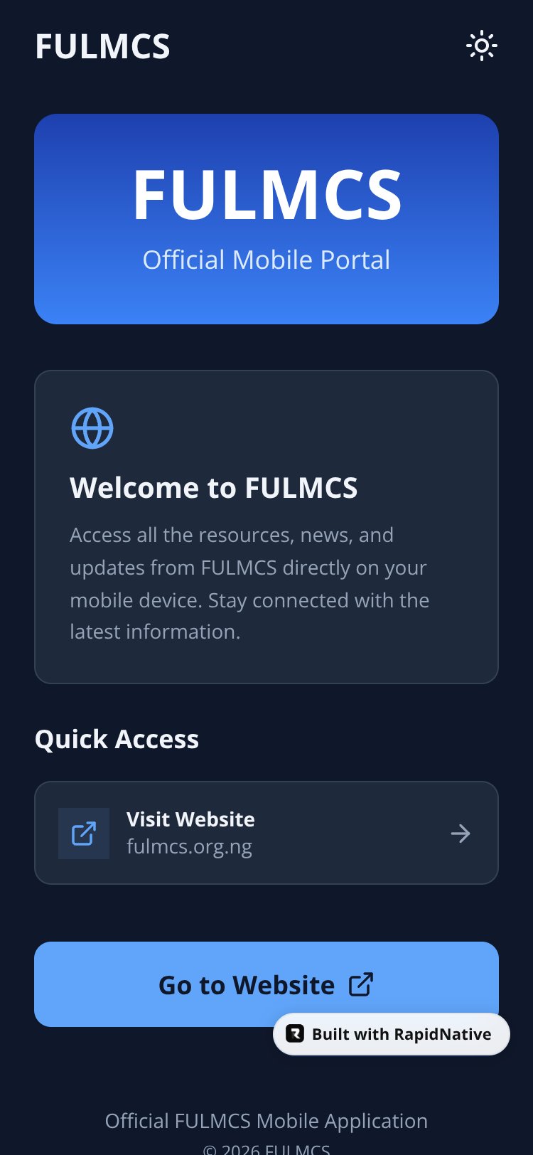 FULMCS screen 1