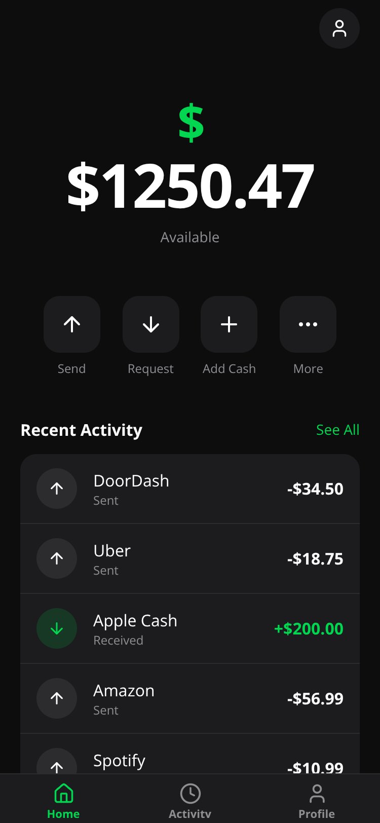 Cash Clone screen 2