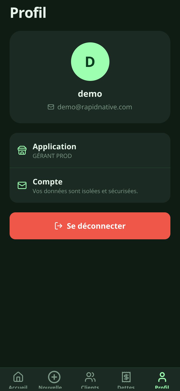 GÉRANT PROD screen 5