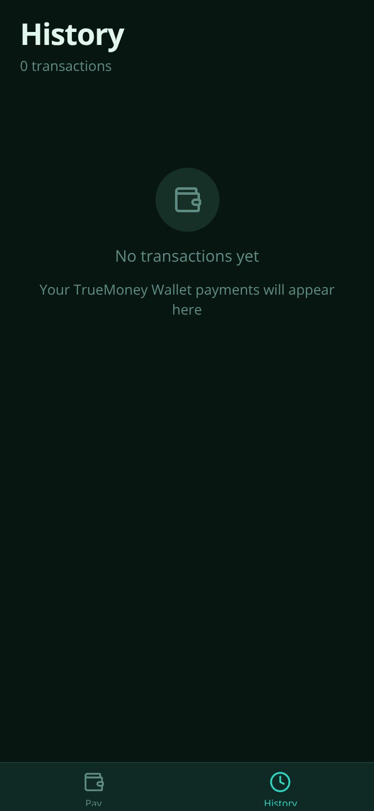 TrueMoney Pay screen 1