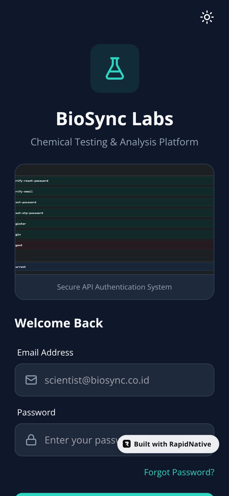 ChemistryApp screen 1