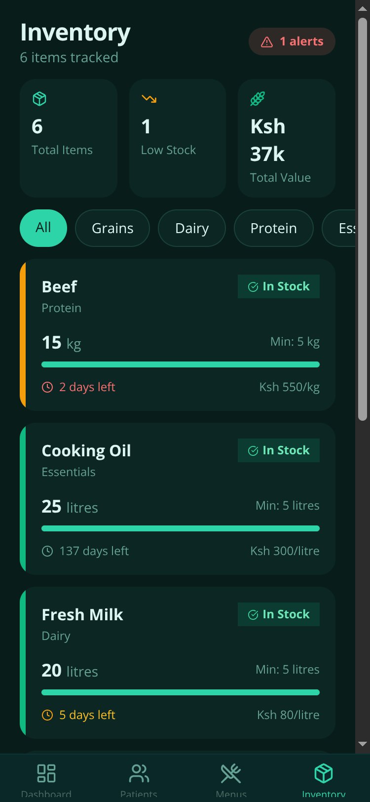 MediMealPro screen 2