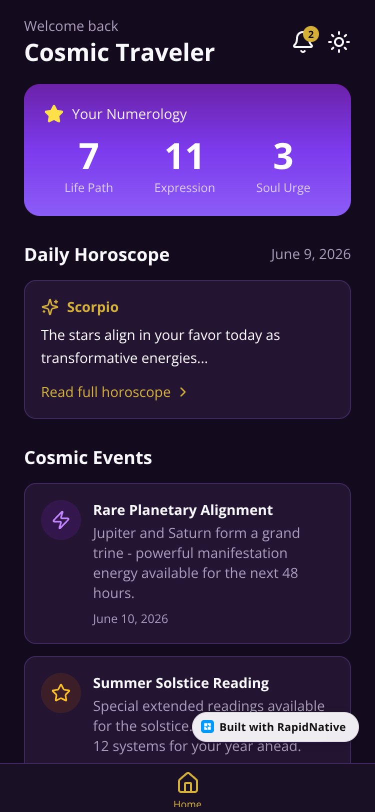 AstroCast screen 3