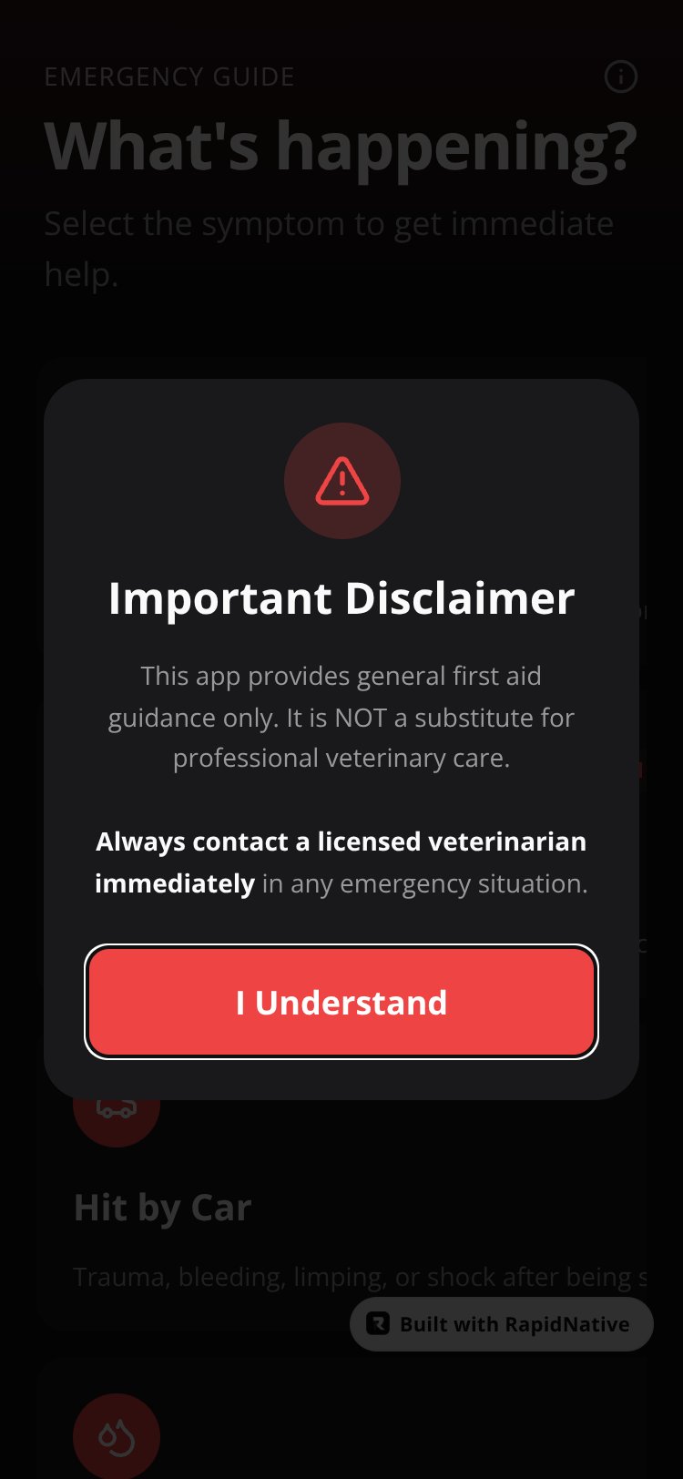 PetRescue screen 4
