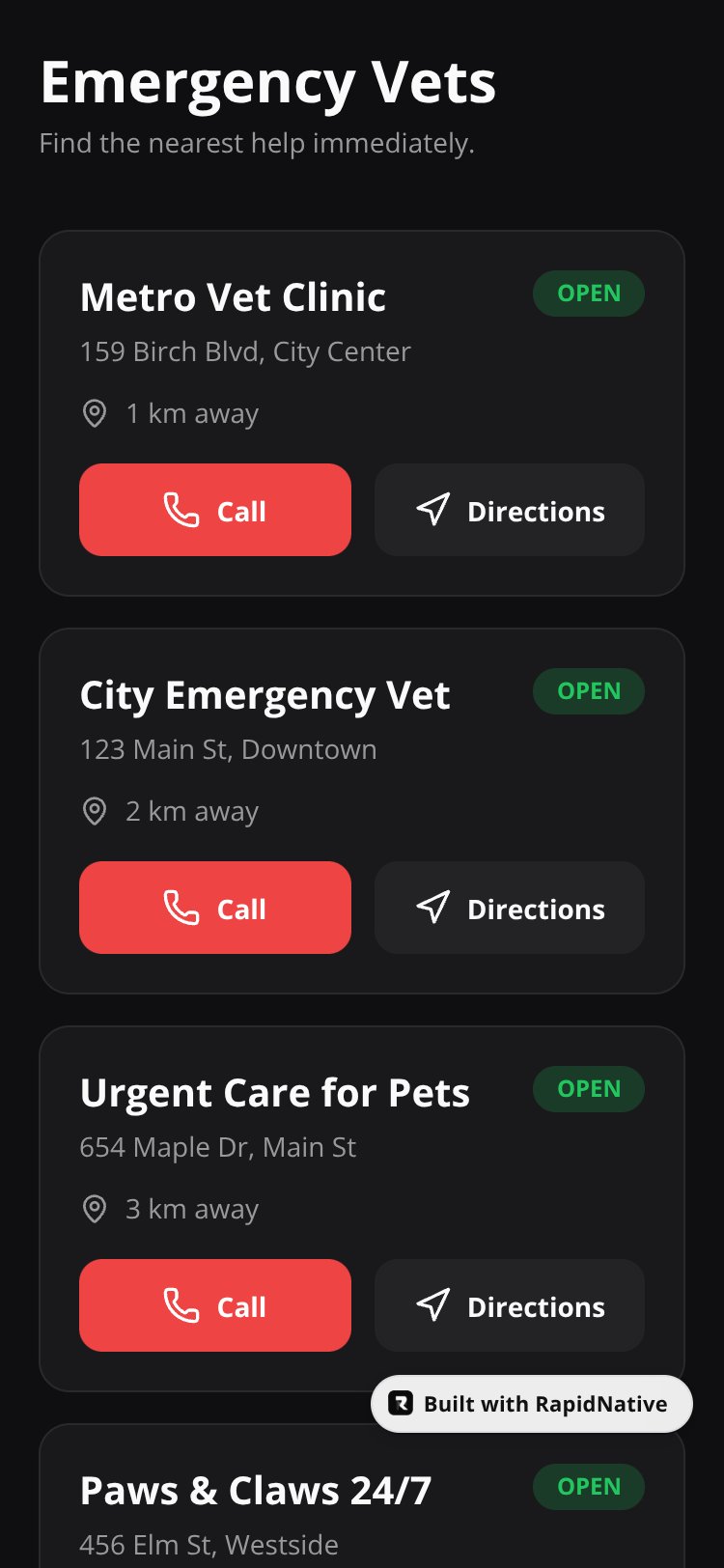 PetRescue screen 5