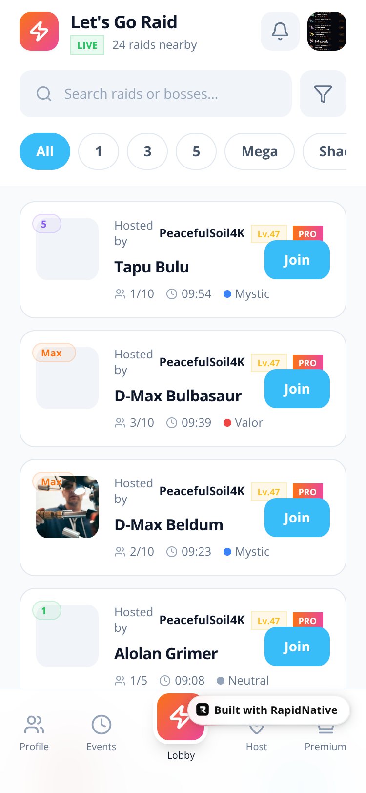 Let's Go Raid screen 2