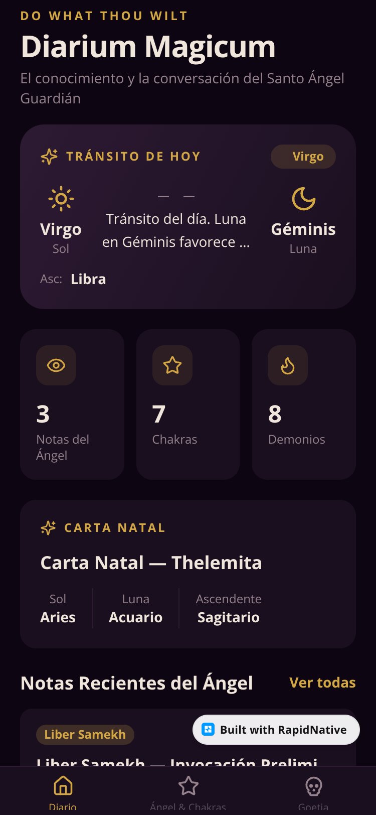 Diarium Magicum Thelema screen 1