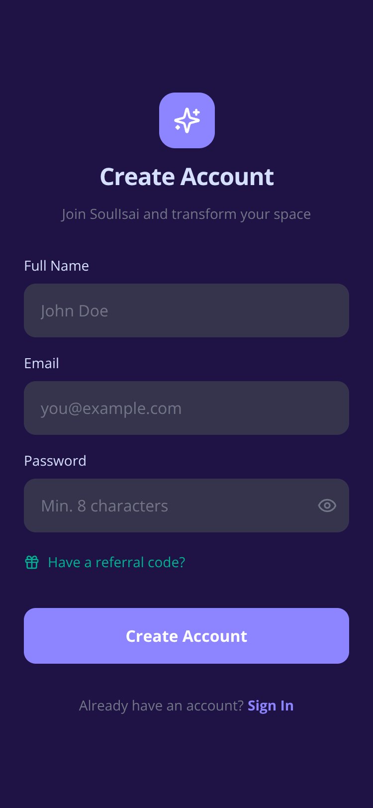 RapidNative App screen 2