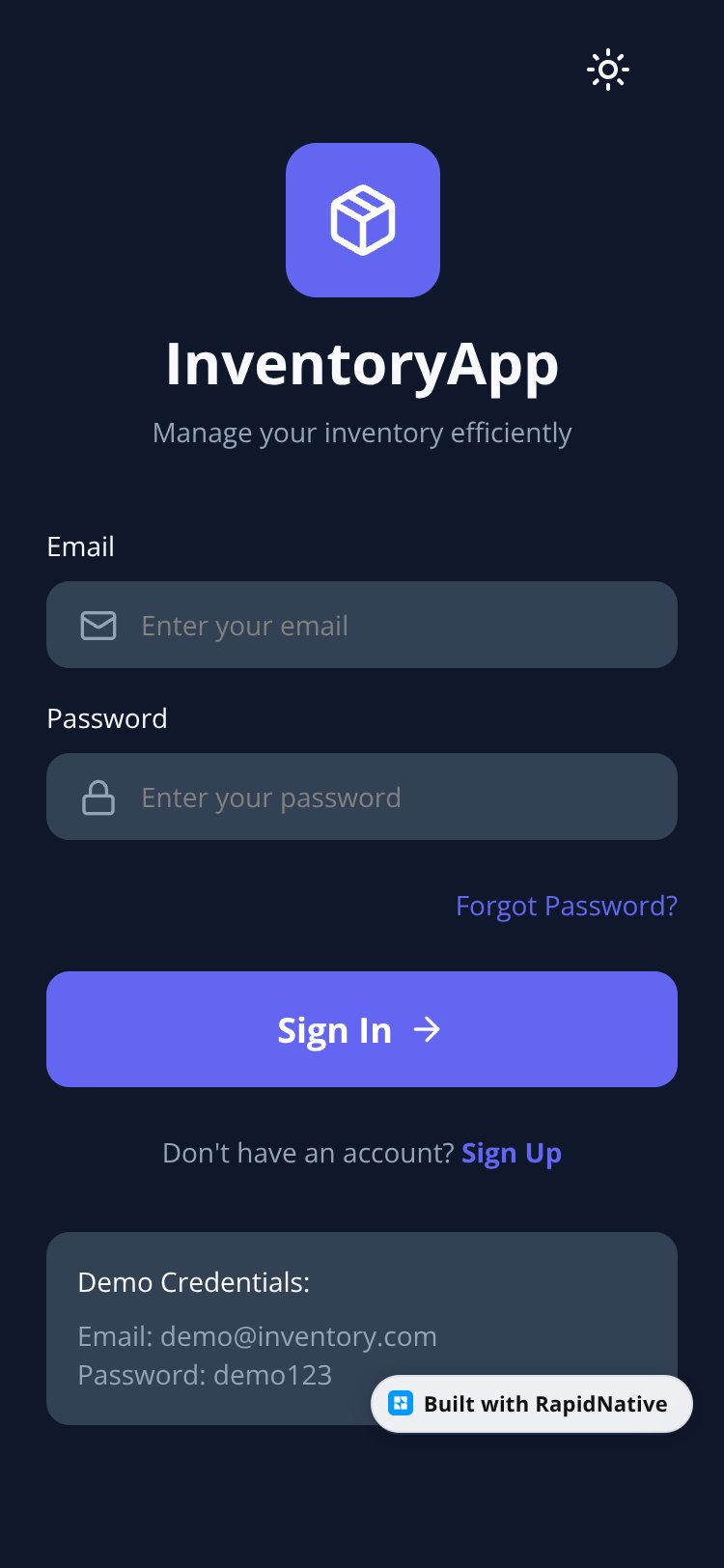InventoryPro screen 1