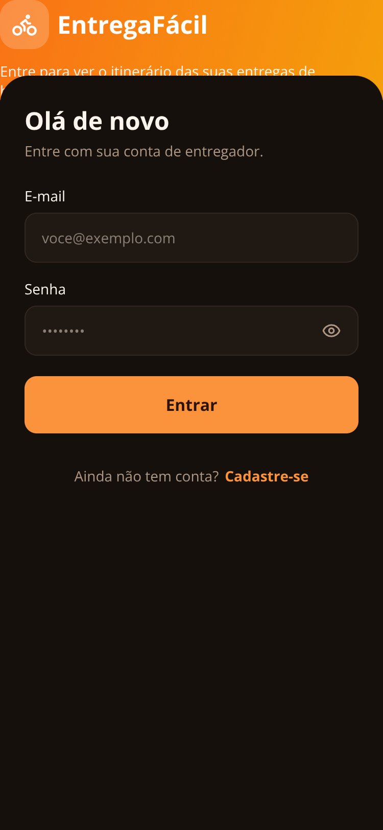 EntregaFácil screen 1