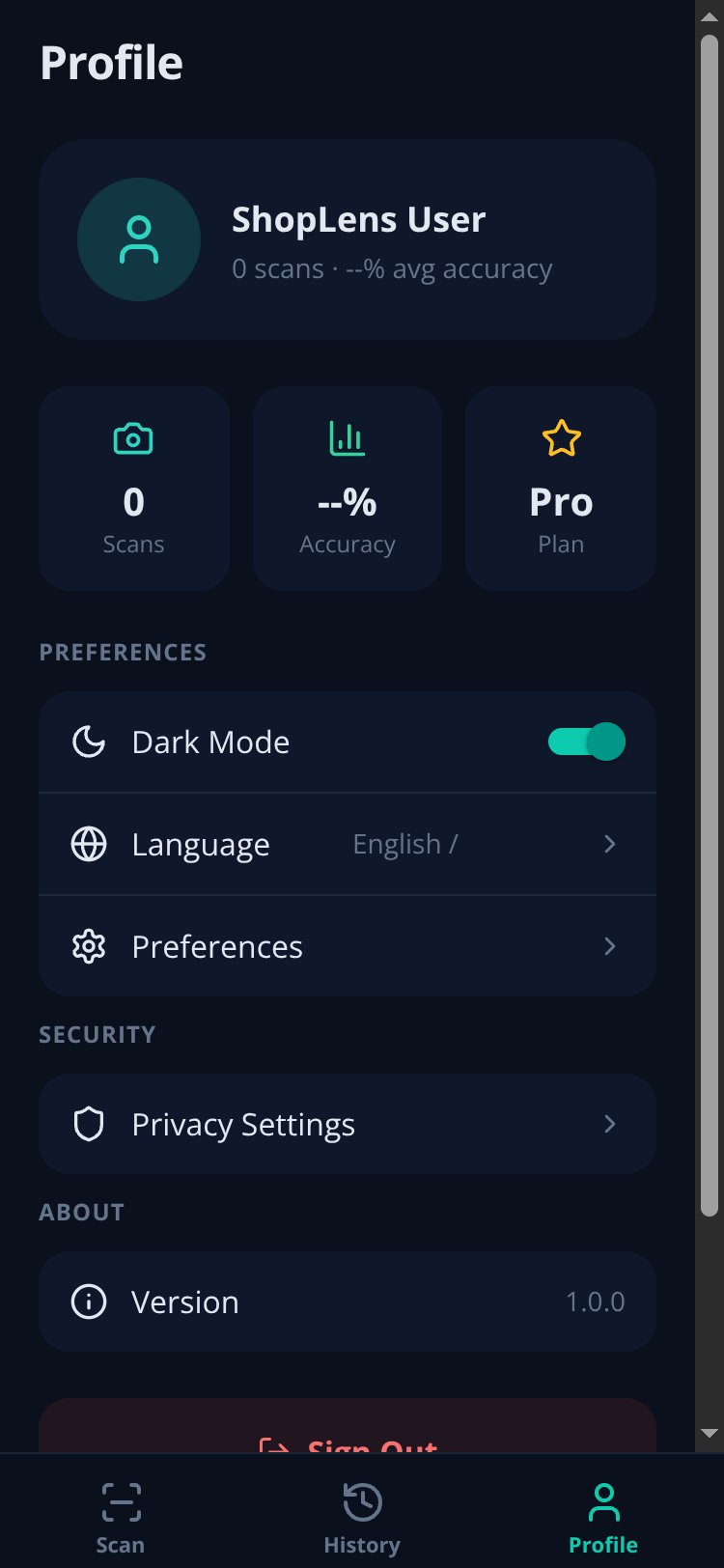 ShopLens AI screen 4