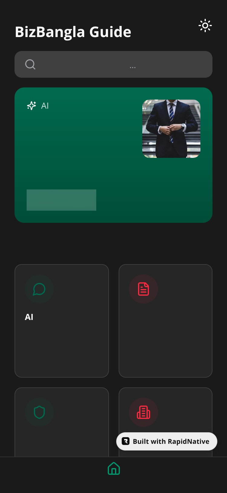 BizBangla Guide screen 1