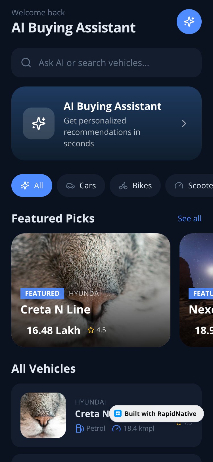 AI Buying Assistant screen 1