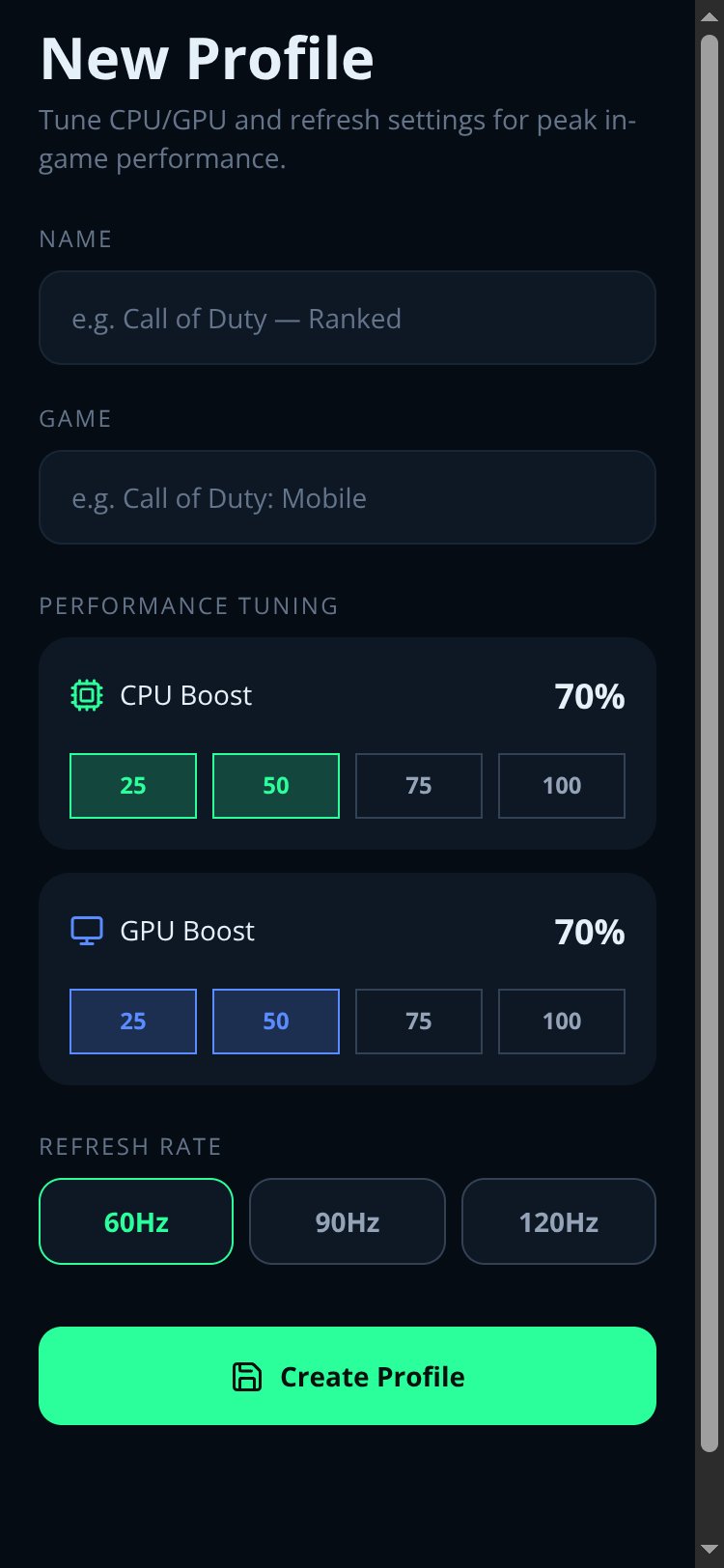 TurboBoost screen 3