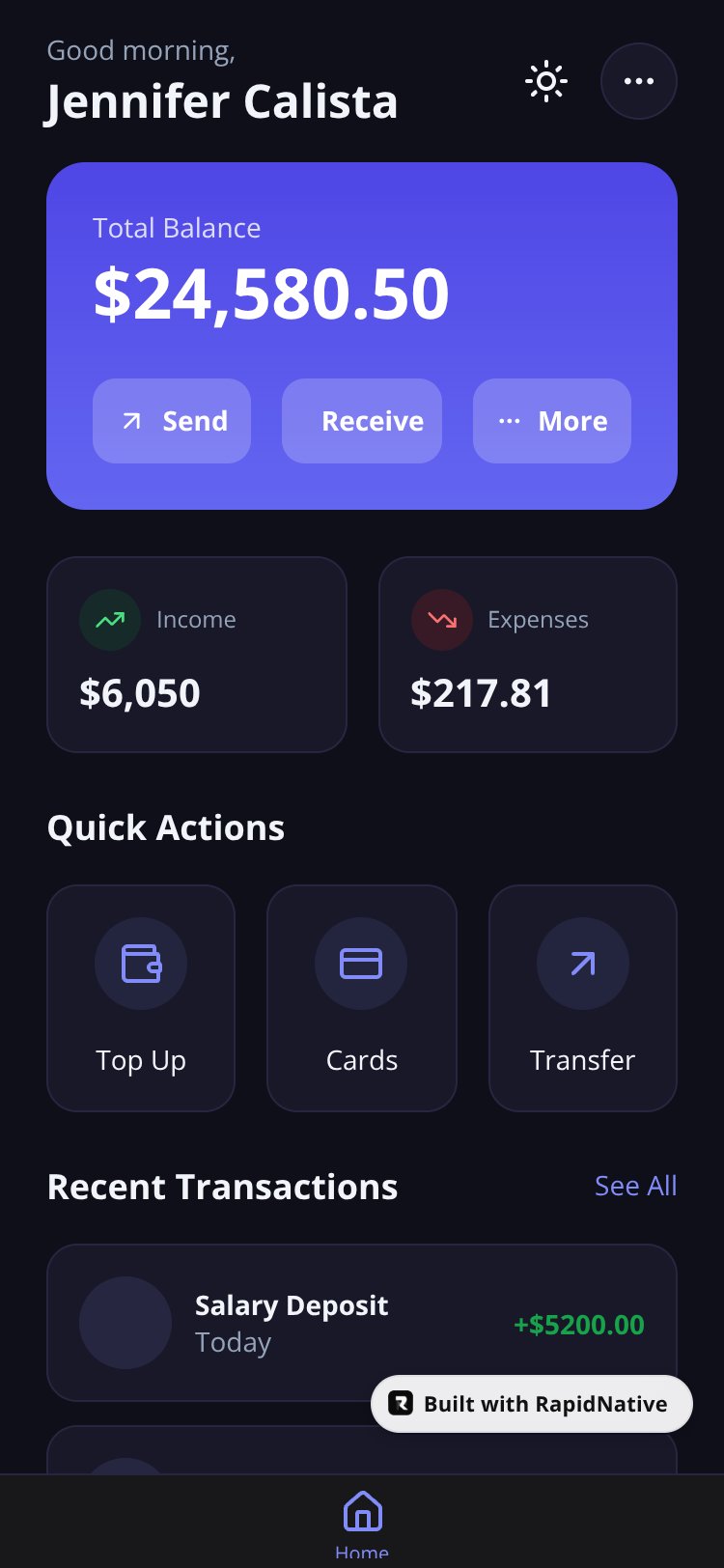BankMate screen 1