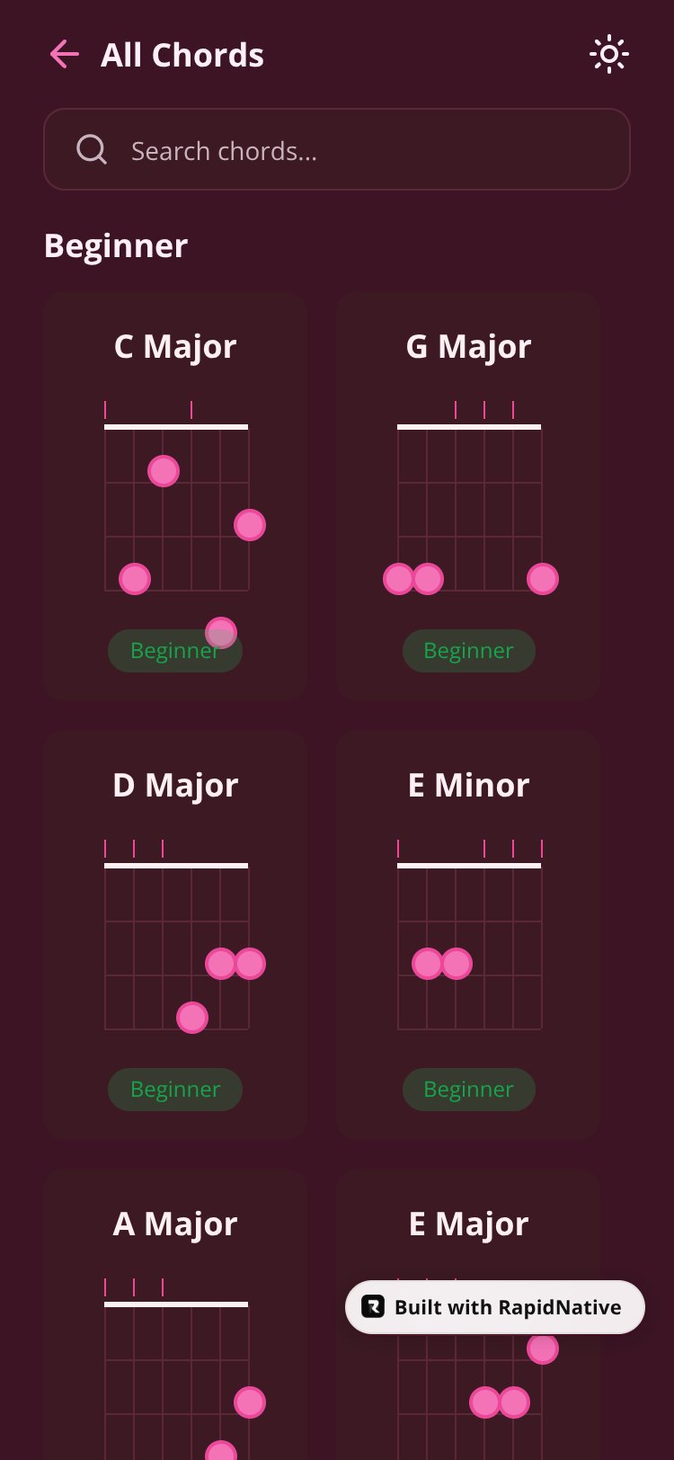 GuitarStart screen 2