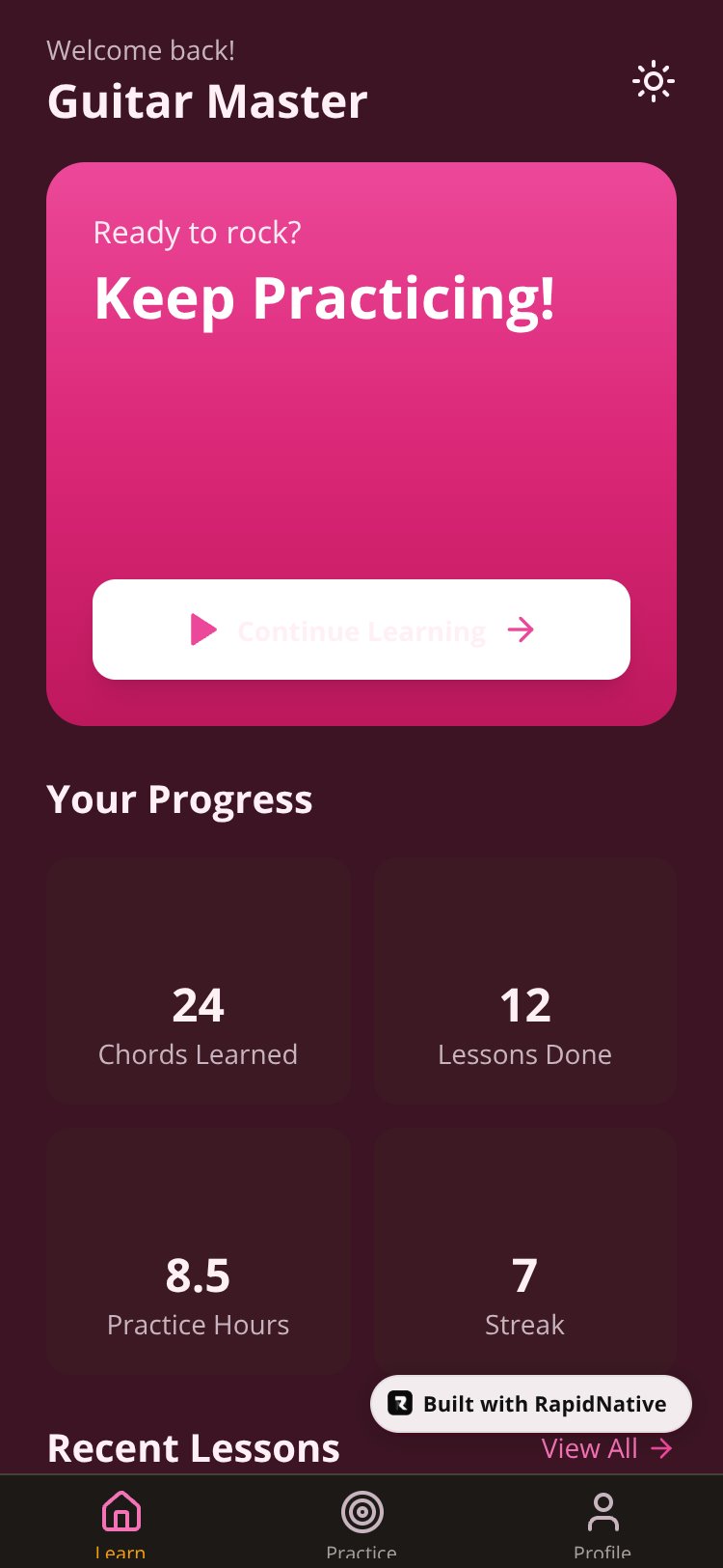 GuitarStart screen 3