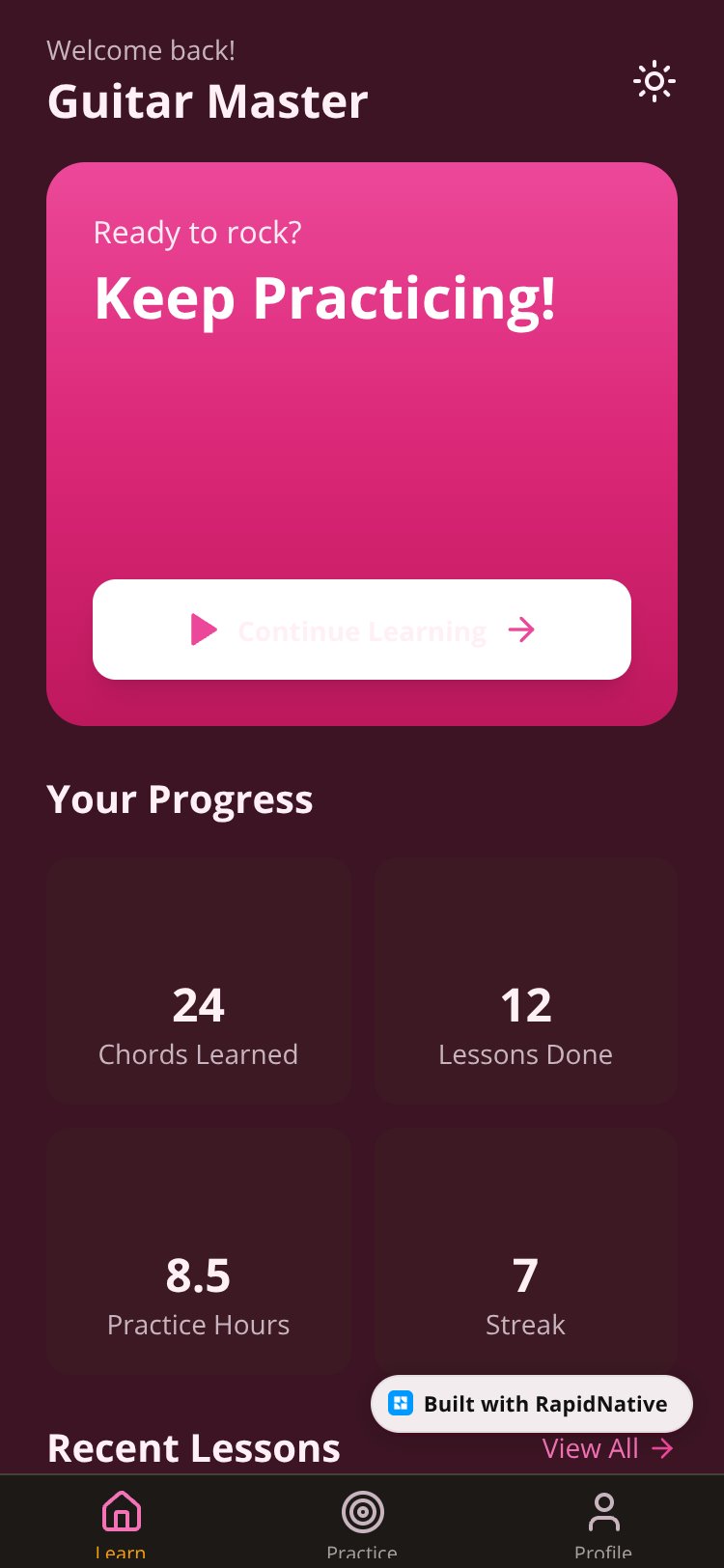 GuitarStart screen 3