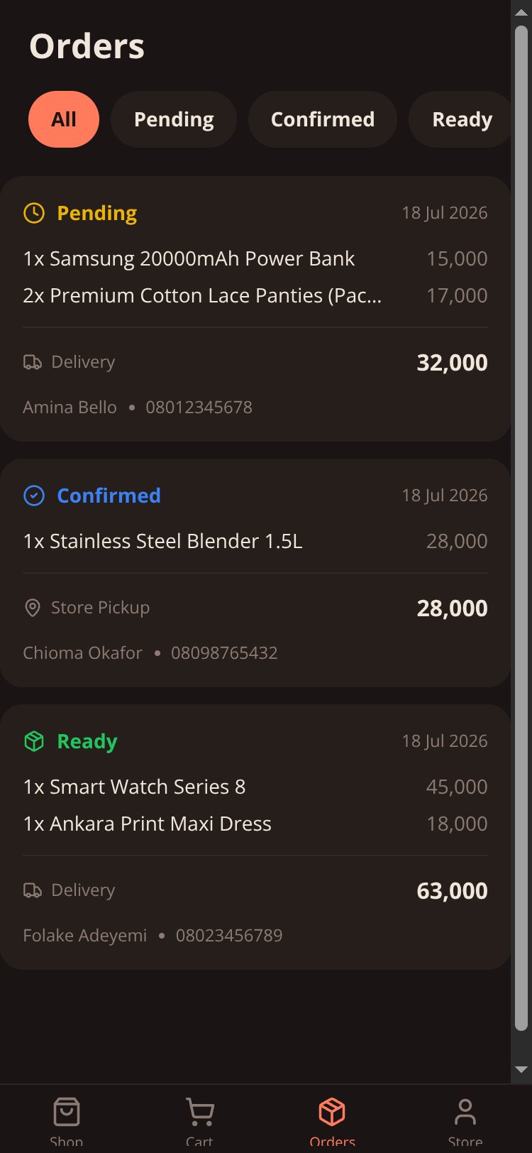 SisStore screen 3