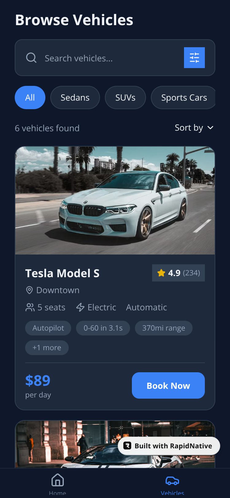 ServiDrive Go screen 2