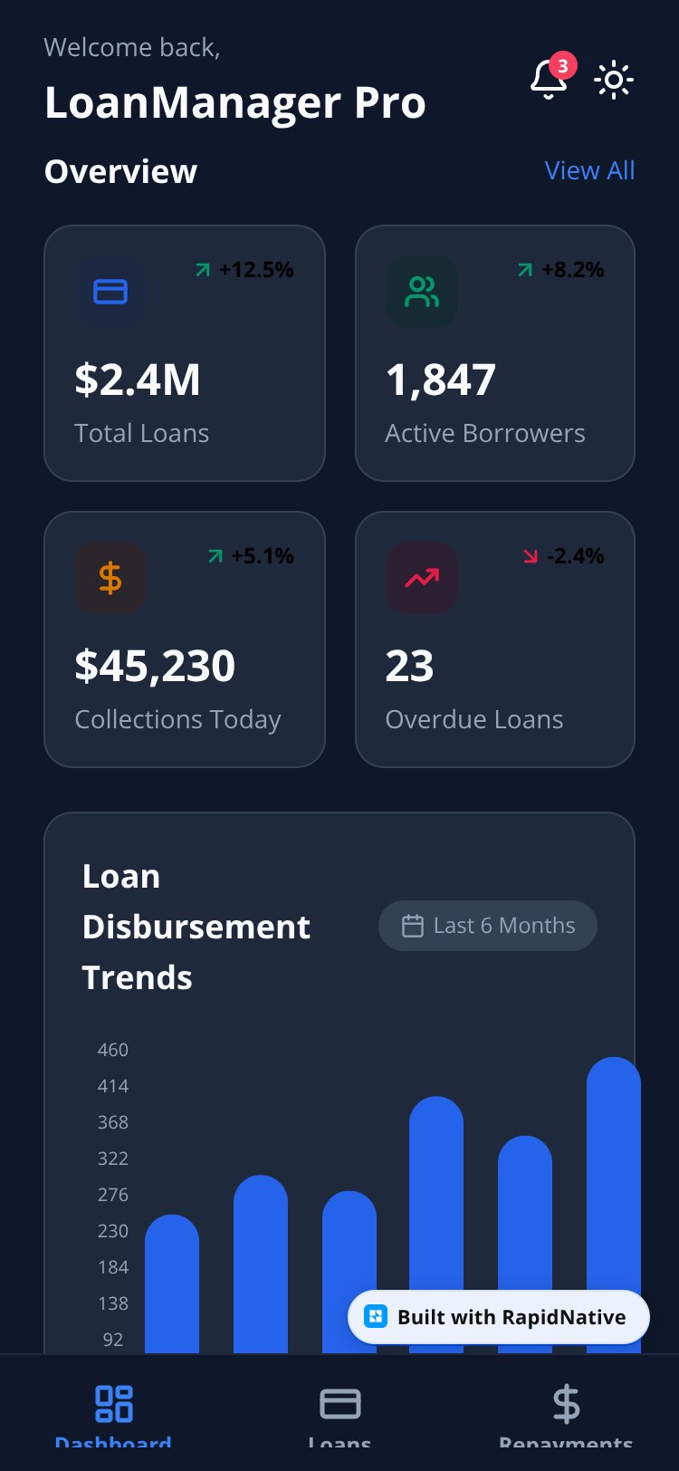 Loan Repayment Manager screen 4