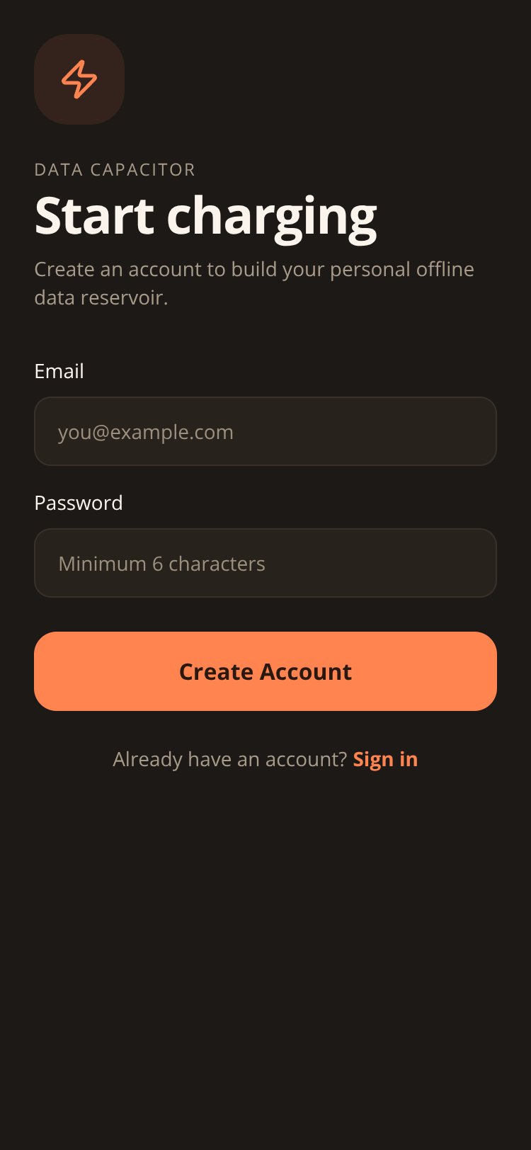 DataCap screen 2