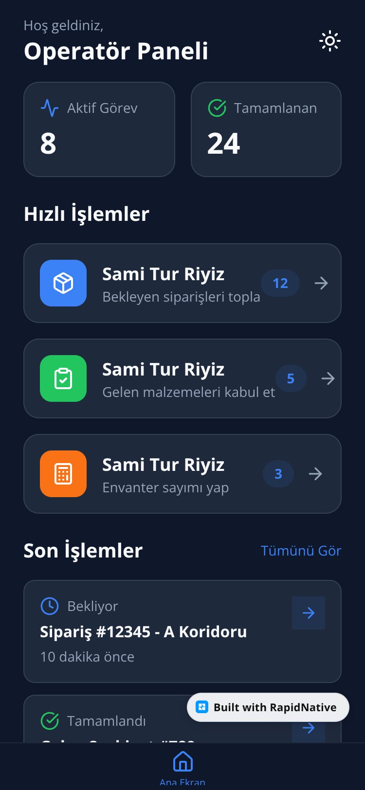 Bana Operator screen 1