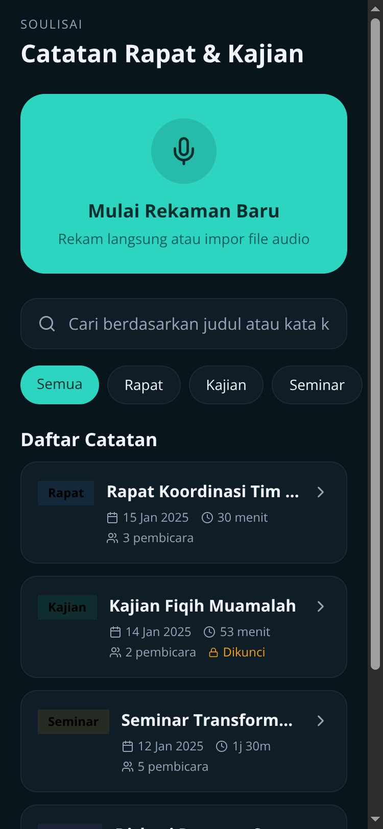 Pencatat Rapat & Kajian screen 1