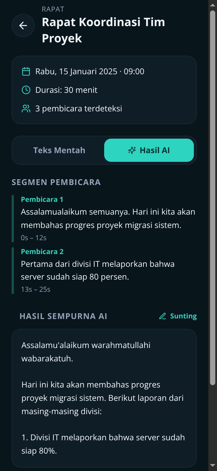 Pencatat Rapat & Kajian screen 2