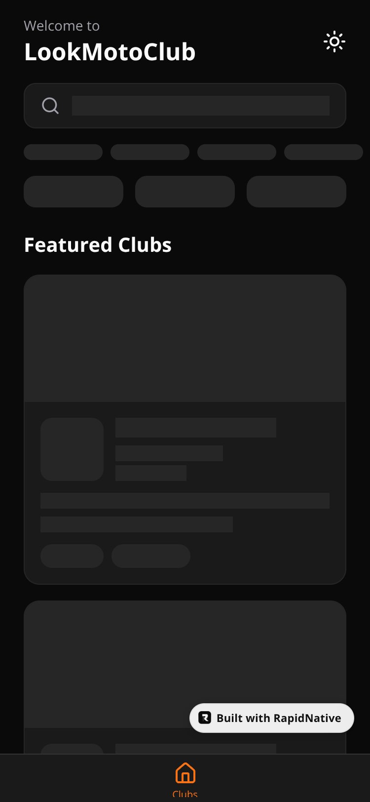 LookMotoClub screen 1