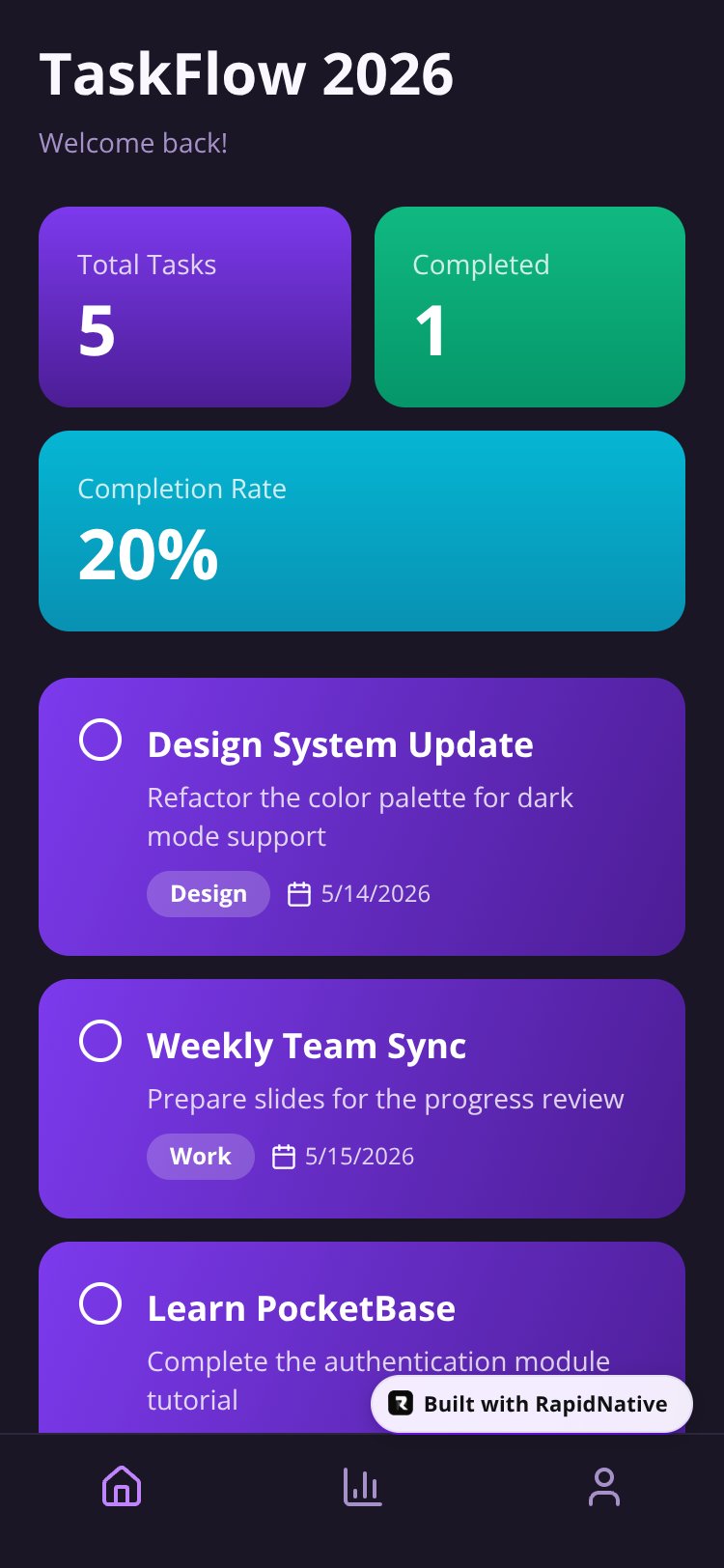 TaskFlow 2026 screen 3