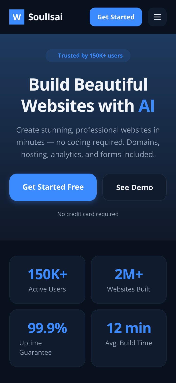 Webild screen 1