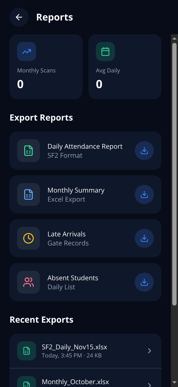 ScanED Admin screen 3