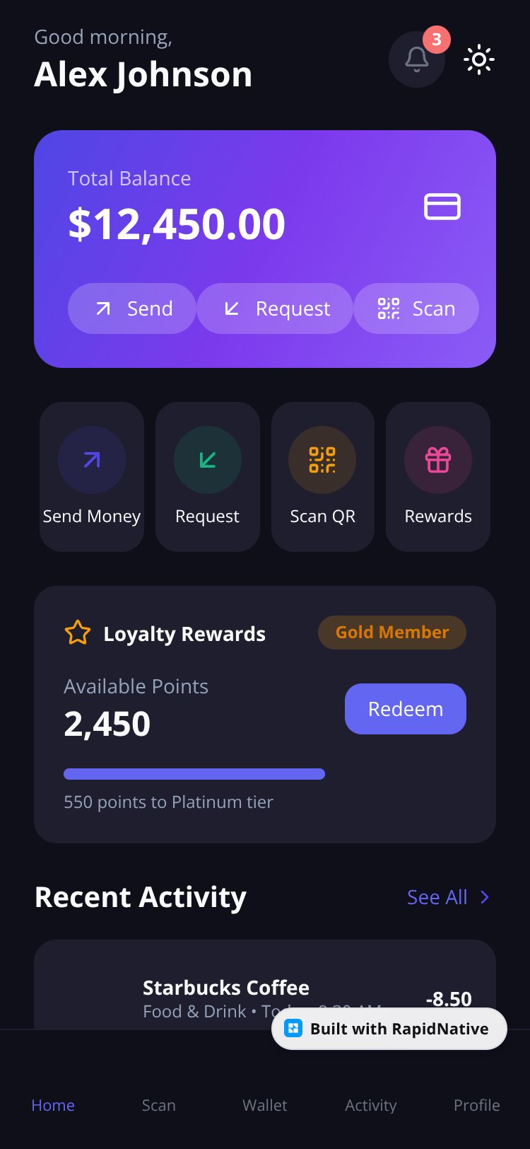 PayFlow screen 1